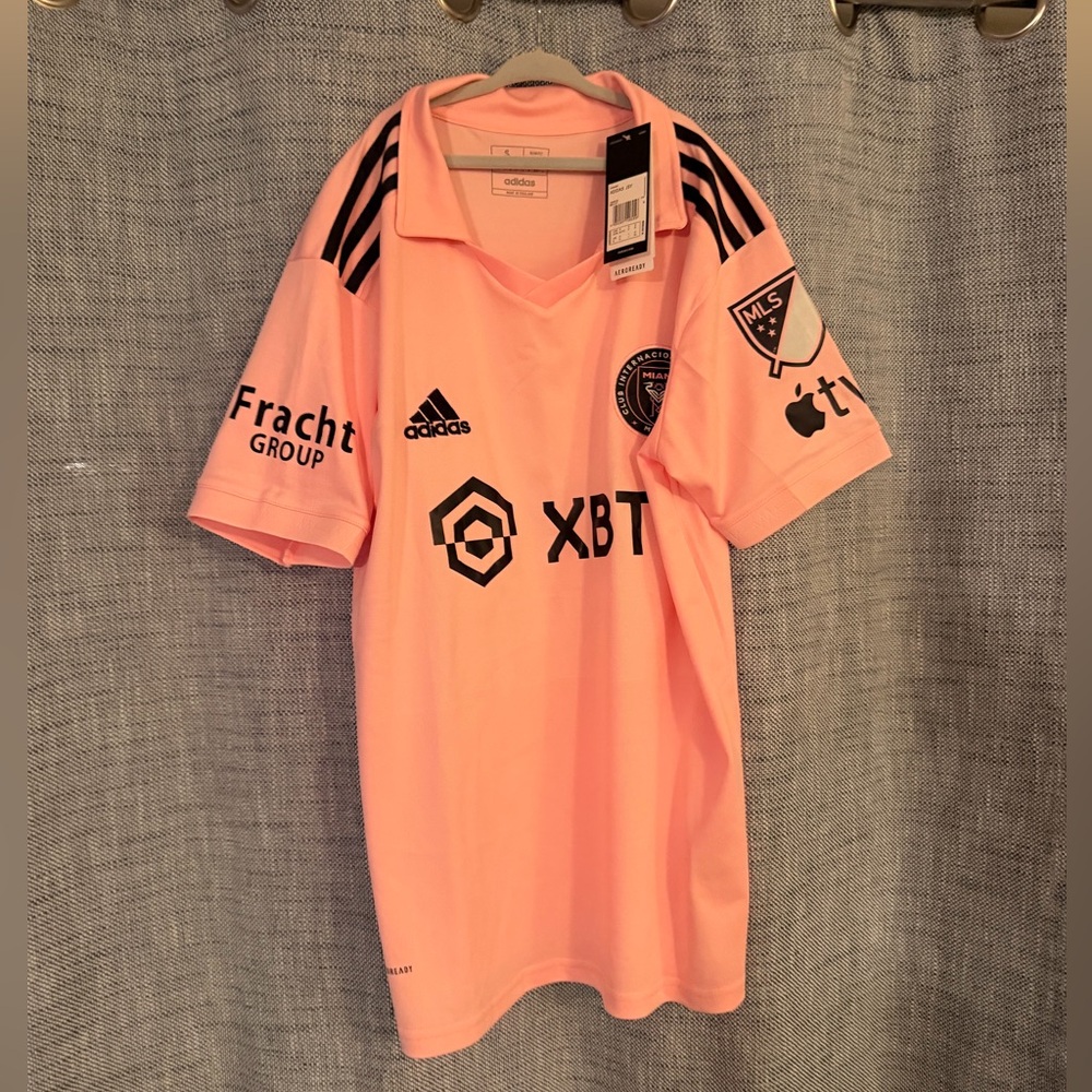 Adidas Light Pink Soccer Jersey with Black Details